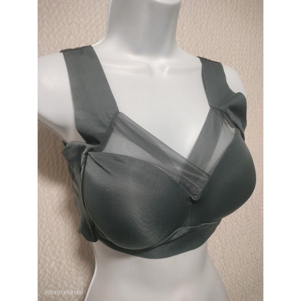 Unbranded Women's Gray Mesh T Shirt Bra Size Medium Nylon  Feminine Wireless 468